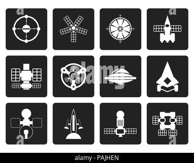 Des différents types d'engins futurs icônes - vector icon set Illustration de Vecteur