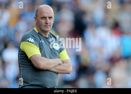 Paul Cook gestionnaire de Wigan Athletic Banque D'Images