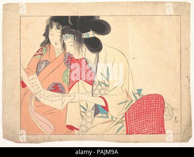 Lettre d'amour (Kesobumi). Artiste : Kajita Hanko (japonais, 1870-1917). Culture : le Japon. Dimensions : 8 3/4 x 11 3/4 in. (22,2 x 29,8 cm). Date : Janvier 1906. Musée : Metropolitan Museum of Art, New York, USA. Banque D'Images