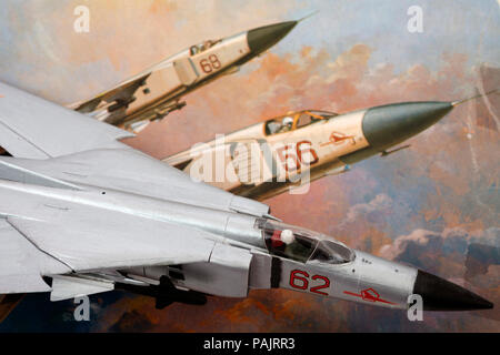 Hasegawa Mig-23 Flogger B Fighter Bomber modèle réduit d'aéronef Banque D'Images