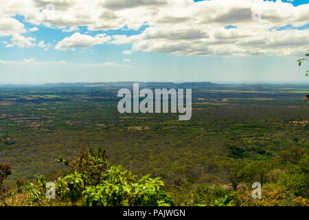 Vue depuis le sommet d'une montagne près de Volcan Telica, Nicaragua Banque D'Images