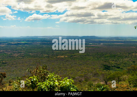Vue depuis le sommet d'une montagne près de Volcan Telica, Nicaragua Banque D'Images