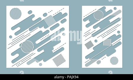 Vector illustration. Panneau décoratif, les lignes de coupe laser. panneau de bois. Illustration de Vecteur