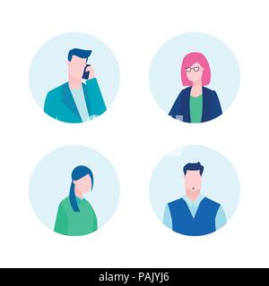 Les profils d'entreprise - télévision style design illustration Illustration de Vecteur