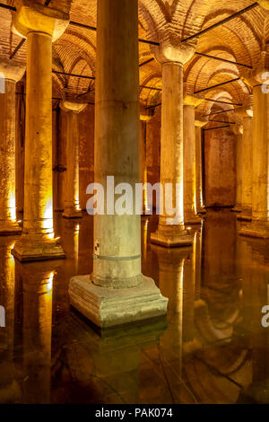 La citerne basilique, Istanbul, Turquie Banque D'Images