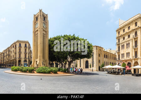 Nejme Square ou Place de l'Etoile Au centre-ville de Beyrouth, Liban Banque D'Images