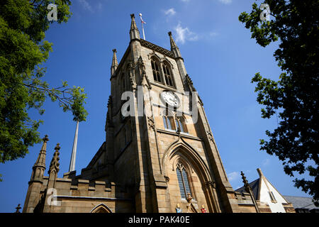 La Cathédrale de Blackburn, officiellement Cathedral Church of Saint Mary Blackburn la Vierge avec saint Paul, cathédrale anglicane coeur de centre-ville de Blackburn, Banque D'Images