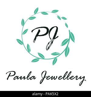 Logo design de bijoux dans un style organique Illustration de Vecteur