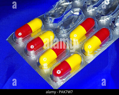 La pénicilline amoxicilline comprimés gélules anti stress biotiques Banque D'Images