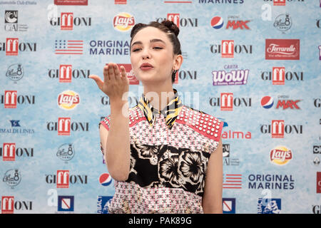 Vallepiana Giffoni (Italie). 23 juillet, 2018. Giffoni Film Festival 2018, 48e édition. Photocall de chanteuse et actrice italienne Matilda De Angelis (Italie, 23 juillet 2018, de Giffoni) : Crédit Photo Agency indépendante/Alamy Live News Banque D'Images