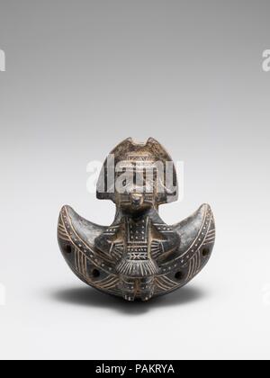 Ocarina. La Culture : Les gens Tairona ; Gayraca style. Dimensions : 7,1 cm L. (2-7/16 po) ; W. 6,9 cm (2-11/16 in.). Date : 1300-1500. Musée : Metropolitan Museum of Art, New York, USA. Banque D'Images