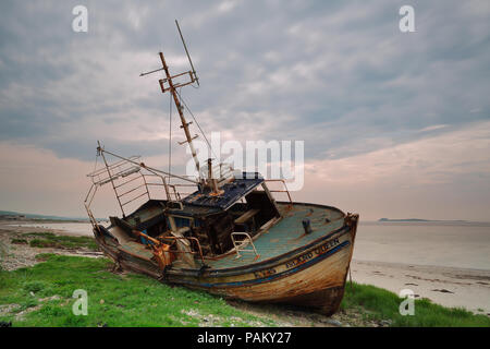 Reine de l'île St Andrews KY15 échoué à Tayinloan Banque D'Images