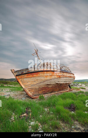 Reine de l'île St Andrews KY15 échoué à Tayinloan Banque D'Images