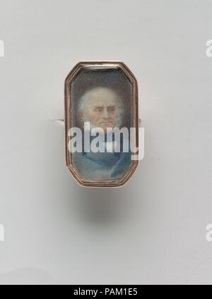 Martin Van Buren. Dimensions : 1 1/8 x 5/8 in. (2,9 x 1,6 cm) (dans un anneau). Date : ca. 1862. Ce portrait de Martin Van Buren (1782-1862) est basée sur une photographie de Mathew B. Brady (1823-1896). Musée : Metropolitan Museum of Art, New York, USA. Banque D'Images