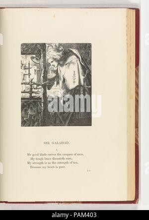 Des poèmes d'Alfred Tennyson. Auteur : Alfred Tennyson (British, Somersby, Lincolnshire 1809-1892 Surrey). Dédicataire : la reine Victoria (Colombie britannique, Londres 1819-1901 Île de Wight). Designer : frontispice d'un médaillon par Thomas Woolner (British, Hadleigh, Suffolk 1825-1892 Londres). Dimensions : 9 x 6 5/8 x 1 3/4 in. (22,9 x 16,8 x 4,4 cm). Graveur : Dalziel Brothers (britannique, active 1839-1893) ; William James Linton (britannique, Londres 1812-1897 New Haven, Connecticut) ; Frontispice gravé par Henry R. Robinson (britannique, active 1827-72) ; Thomas Williams (British, Colchester 1798-1862 après) ; John Thompso Banque D'Images