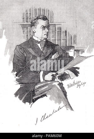 Joseph Chamberlain, 1836-1914, homme d'État britannique, Parti libéral radical Banque D'Images