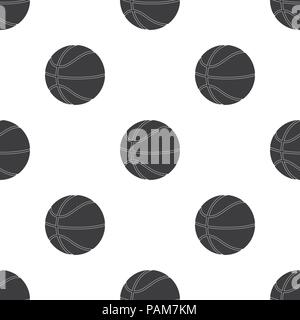 Le basket-ball et les attributs,ball icônes noires dans set collection pour design.joueur de basket-ball et un vecteur d'équipement stock symbol illustration. Illustration de Vecteur