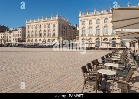 Nancy, France - 21 juin 2018 : Place Stanislas square dans la matinée. Banque D'Images