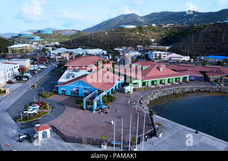 Charlotte Amalie, St Thomas USVI cruise ship port view Banque D'Images