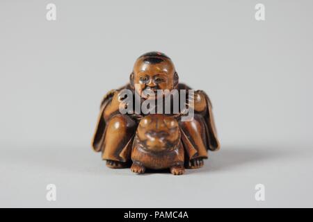 Netsuke. Culture : le Japon. Dimensions : H. 1 1/3 in. (3,4 cm). Date : du 19e siècle. Musée : Metropolitan Museum of Art, New York, USA. Banque D'Images