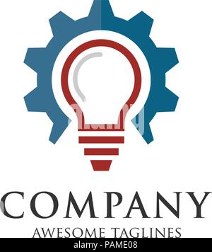 Logo de l'idée, idée de l'ampoule. Logo design ampoule Illustration de Vecteur
