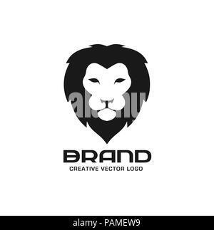 Logo Lion head vector, roi lion signe de tête, concept logo Lions Head, lion face illustration graphique, élément de conception Illustration de Vecteur