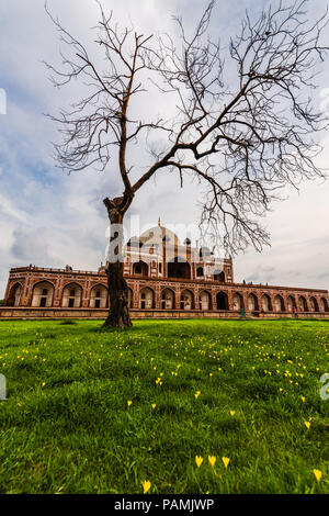 Humayuns Tomb, Delhi, site du patrimoine mondial de l'UNESCO. Un des moments historiques de la dynastie moghole Banque D'Images