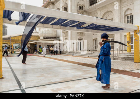 Temple d'or à Delhi , Inde Temple Sikh, Juin 2018 Banque D'Images