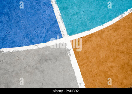 Des lignes blanches sur sol en béton - abstract background sport Banque D'Images