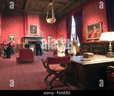 La Chambre de l'ouest de la Morgan Library & Museum a été utilisée par le financier Pierpont Morgan (1837-1913) comme son étude. Manhattan, New York City, USA, Manhattan Banque D'Images