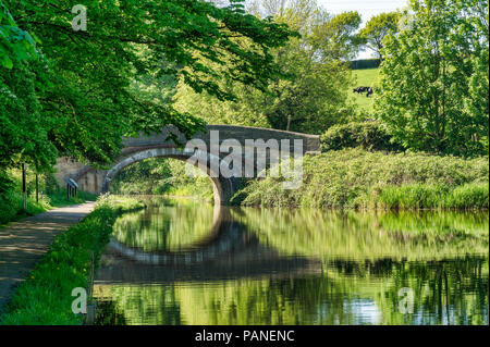 Un pont sur le canal près de Lancaster Lancaster. Banque D'Images