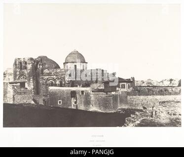 Jérusalem, Nazareth, Vue générale, 1. Artiste : Auguste Salzmann (Français, 1824-1872). Dimensions : Image : 23,1 × 33,1 cm (9 1/8 x 13 1/16 in.) Montage : 60 x 44,6 cm (23 5/8 x 17 9/16 in.). Impression : Imprimerie photographique de Blanquart-Évrard, à Lille (français, actif 1851-55). Date : 1854. Musée : Metropolitan Museum of Art, New York, USA. Banque D'Images