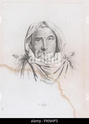 Portrait de P. tapé. Artiste : Après Guillaume Thiemet (français, actif ca. 1781/88). Fiche Technique : Dimensions : 11 × 1/8 7 7/8 in. (28,3 × 20 cm) Plaque : 7 5/8 x 5 7/16 in. (19,3 × 13,8 cm). Date : seconde moitié du 18e siècle. Cette impression est lié dans un album composé de seize premières impressions et une impression ultérieure de la Live de Jully's 'Recueil de caricatures', gravé ca. Après 1754 dessins par Jacques François Joseph Saly, huit caricatures après Thiemet gravé, et deux impressions anonyme d'un homme debout et femme debout. Musée : Metropolitan Museum of Art, New York, USA. Banque D'Images