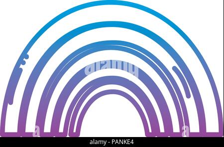 Ligne nature dégradé arc-en-ciel de beauté dans le ciel Illustration de Vecteur