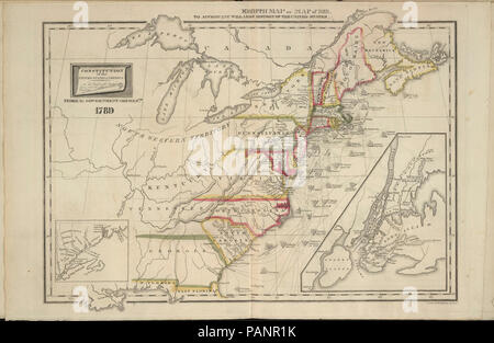 Une série de cartes à Willard's History of the United States, ou, République de l'Amérique. Conçu pour les écoles et les bibliothèques privées. Banque D'Images