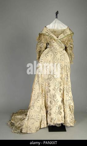 Robe de soirée. Culture : le français. Chambre Design : Rouff (Français, 1844-1914). Date : 1883-96. Musée : Metropolitan Museum of Art, New York, USA. Banque D'Images