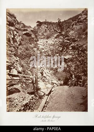 Hot Sulphur Springs, Santa Barbara. Artiste : Carleton E. Watkins (Américain, 1829-1916). Date : 1876, imprimé ca. 1876. Musée : Metropolitan Museum of Art, New York, USA. Banque D'Images