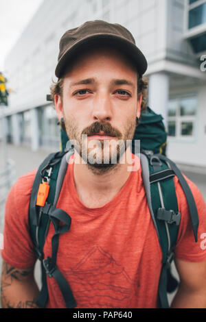 Portrait d'un homme voyageant dans les îles Lofoten Banque D'Images