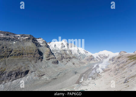 L'Autriche, la Carinthie, Grossglockner, pic glacier Pasterze et Johannisberg, vue de Kaiser-Franz-Josefs-Hoehe, Parc National Hohe Tauern Banque D'Images