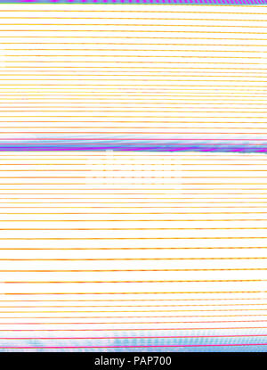 De fines lignes horizontales orange et large rayures bleues sur fond blanc Banque D'Images