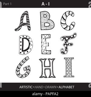 Vector hand drawn alphabet Illustration de Vecteur