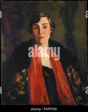 Marie Fanton Roberts. Artiste : Robert Henri (Américain, Cincinnati, Ohio 1865-1929 New York). Dimensions : 32 x 26 in. (81,3 x 66 cm). Date : 1917. Musée : Metropolitan Museum of Art, New York, USA. Banque D'Images