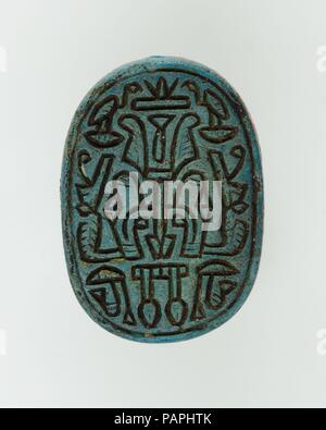 Scarab. Dimensions : L. 2,5 cm (1 po). Dynastie DYNASTIE : 12-18. Date : ca. 1981-1550 av. J.-C.. Musée : Metropolitan Museum of Art, New York, USA. Banque D'Images