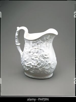 Pitcher. Culture : L'Américain. Dimensions : H. 9 5/8 in. (24,4 cm). Bouilloire : William Boch et frères (avant 1844-ca. 1861). Date : ca. 1855. Musée : Metropolitan Museum of Art, New York, USA. Banque D'Images