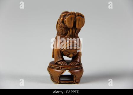 Netsuke d'Acrobat. Culture : le Japon. Dimensions : H. 1 7/8 in. (4,8 cm). Date : du 19e siècle. Musée : Metropolitan Museum of Art, New York, USA. Banque D'Images
