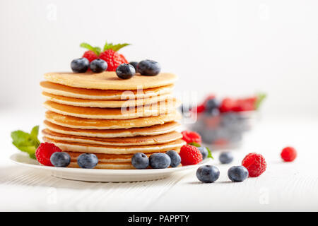 Crêpes aux bleuets américains Banque D'Images