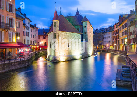 Nuit d'Annecy, France Banque D'Images