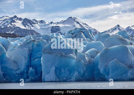 L'Amérique du Sud, Chili, parc national de Torres del Paine Glacier Grey au Lago Grey Banque D'Images