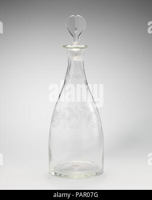 Carafe avec bouchon. Culture : British. Dimensions : Hauteur : 11 1/4 in. (28,6 cm). Date : probablement fin du 18e siècle. Musée : Metropolitan Museum of Art, New York, USA. Banque D'Images