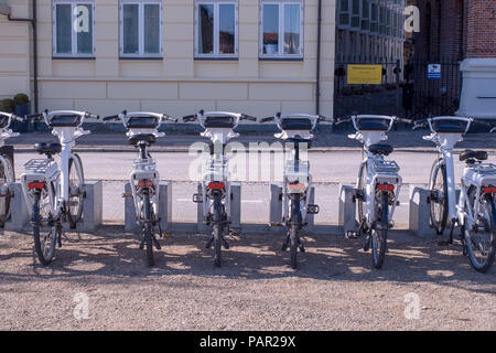 Une ligne de bicyclettes à louer à Copenhague, Danemark Banque D'Images